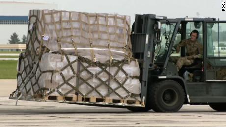 Baby formula arrives in Indianapolis from Germany on US military aircraft to address critical need