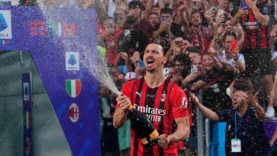 Zlatan Ibrahimović revels in AC Milan’s first Serie A title in 11 years, dedicates trophy to Mino Raiola
