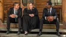 (From left) Justin Hartley as Kevin, Chrissy Metz as Kate and Sterling K. Brown as Randall in This Is Us.