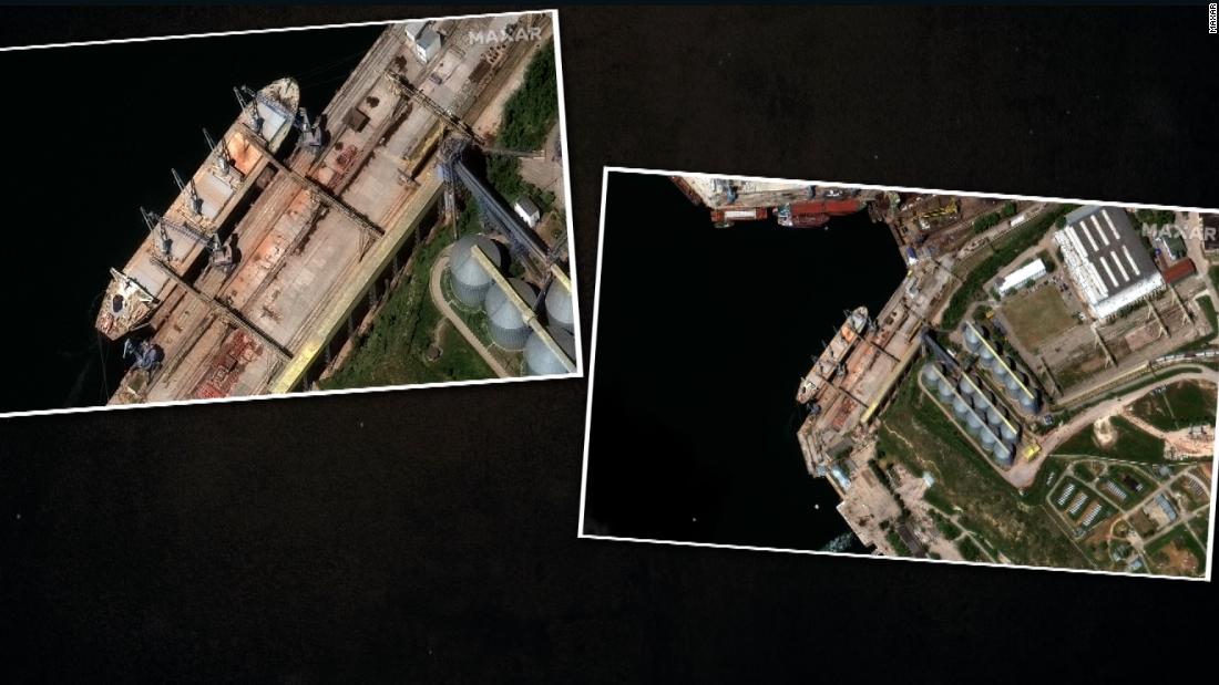 Satellite images appear to show Russia stealing Ukraine's grain