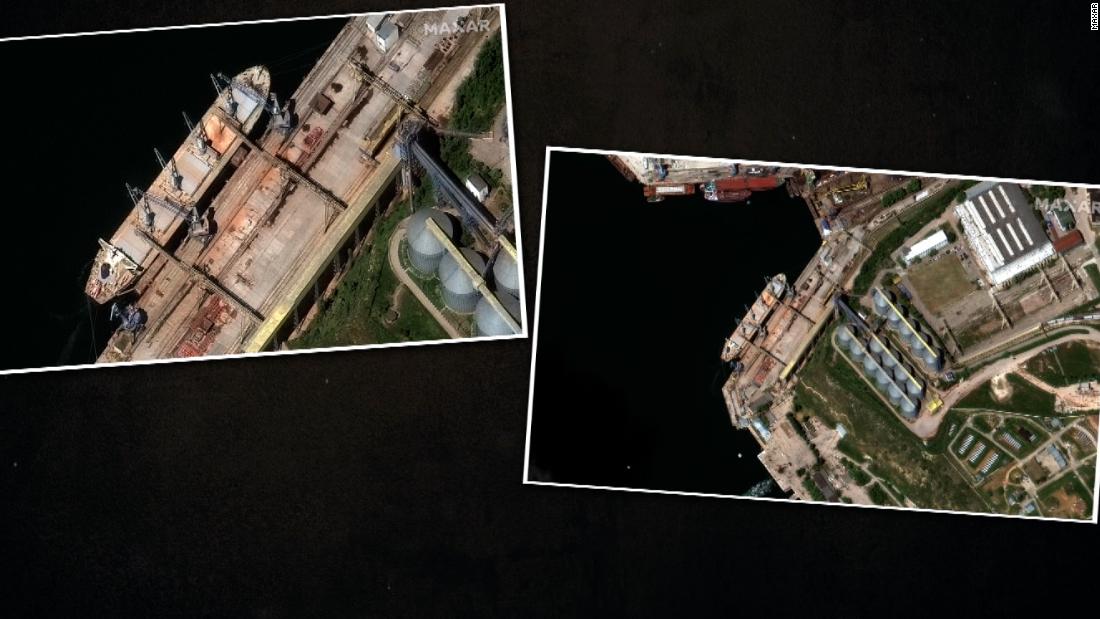 Satellite images show Russia stealing Ukraine’s grain – CNN Video