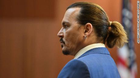 Johnny Depp no ​​tribunal na terça-feira.