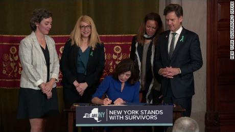 New York Gov. Kathy Hochul signed the Adult Survivors Act on Tuesday, May 24, 2022.