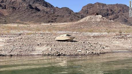 Multiple boats resurface at Lake Mead as the water level falls.