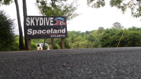 A Skydive Spaceland sign in Polk County Tuesday.