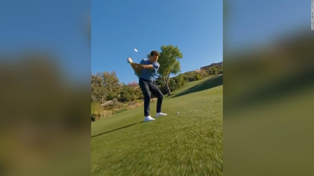 Tom Brady's 'once in a lifetime' golf shot captured in stunning drone footage -- but is it real?