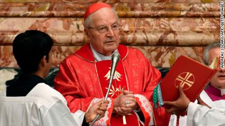 Cardinal Angelo Sodano, pictured at the funeral mass of US Cardinal Bernard Law at the Vatican in December 2017, has died.