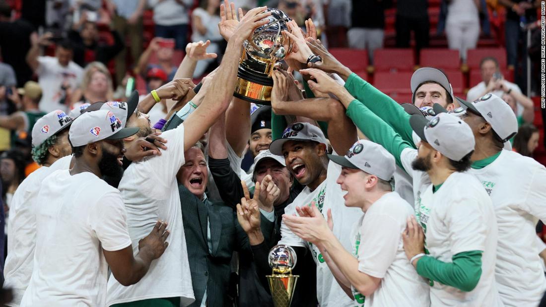Boston Celtics throttle Miami Heat to level East finals at one game apiece, NBA