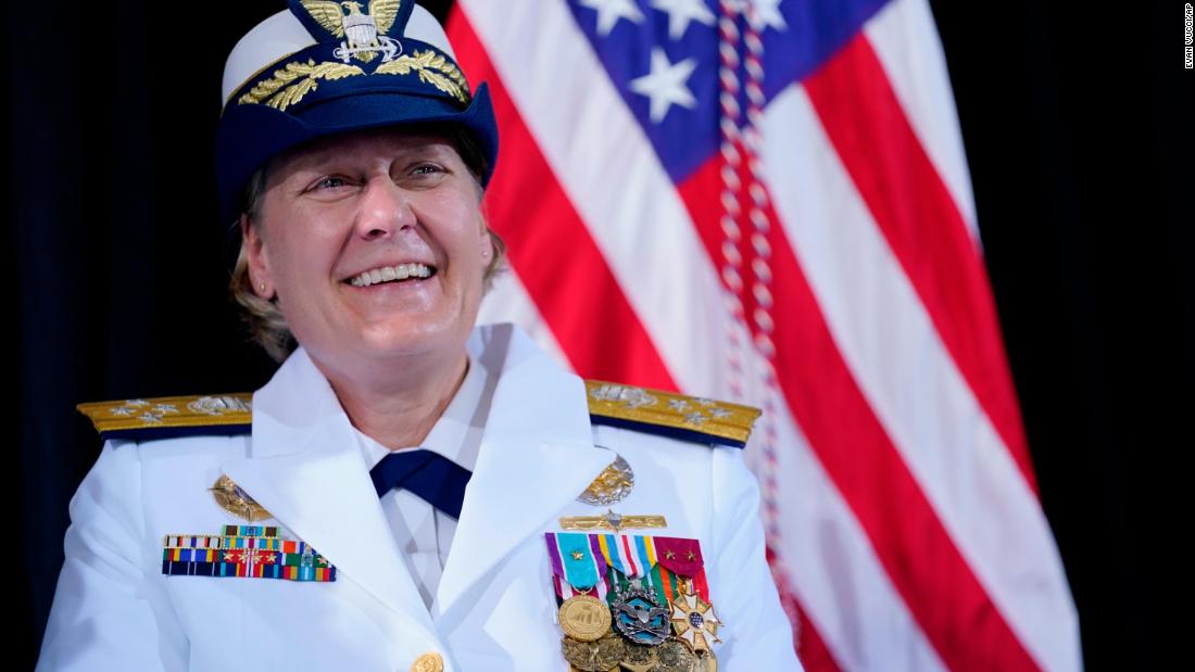 Biden celebrates first female commandant of the US Coast Guard: 'It's about time'