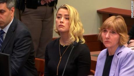 Amber Heard in court on Wednesday.