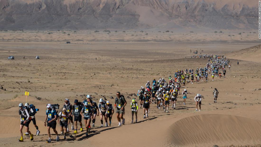 &lt;strong&gt;Morocco:&lt;/strong&gt; From the snow to the sand, the Marathon des Sables in Morocco&#39;s Sahara Desert is a grueling race against the heat. Here, runners take part in the third stage in March 2022.