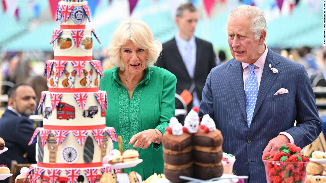 Prince Charles and his wife Camilla, the Duchess of Cornwall, attend a Big Jubilee Lunch event Sunday in London. There were similar lunchtime events taking place in other communities across the country.