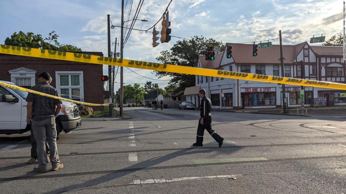 Three killed, 14 injured in Chattanooga, Tennessee, shooting that left several victims hit by fleeing cars