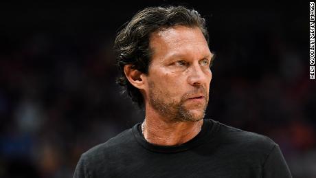 Head coach Quin Snyder of the Utah Jazz looks on during the second half of a game against the Phoenix Suns on April 8, 2022, in Salt Lake City, Utah. 