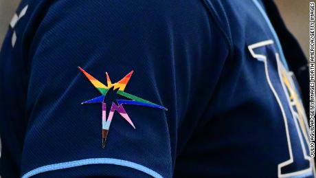 Tampa Bay Rays designed a special logo for Pride Night. 