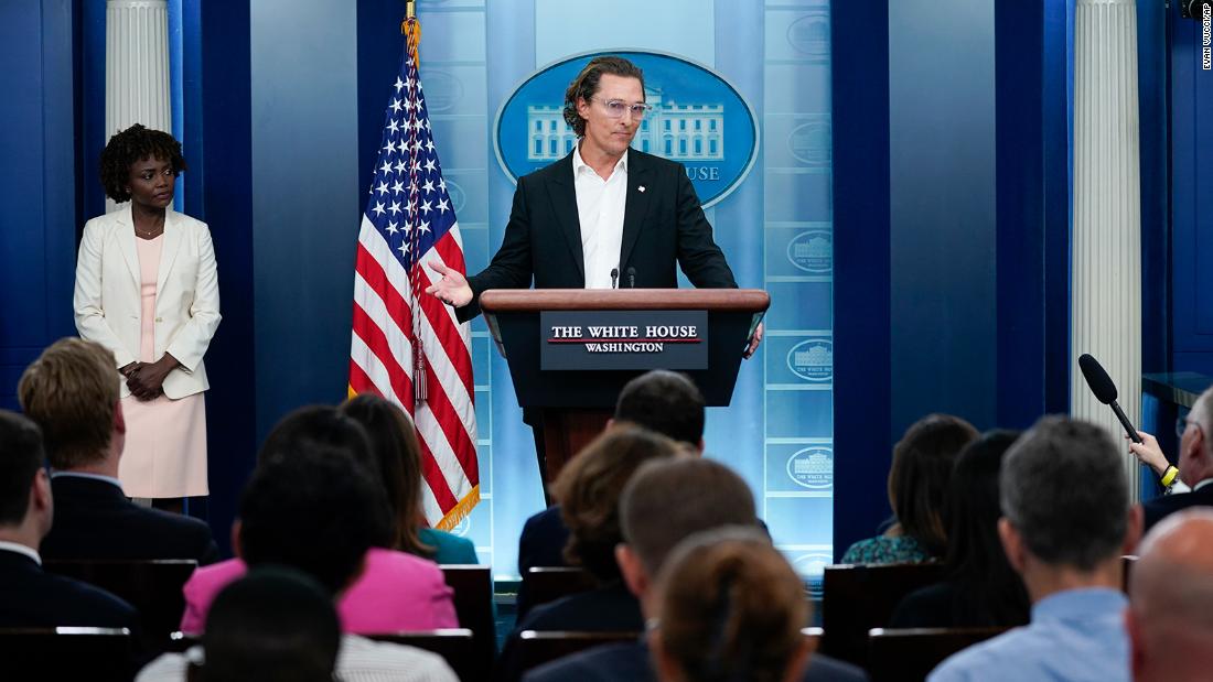 Matthew McConaughey to join White House briefing after holding meetings with lawmakers on gun reform – CNN