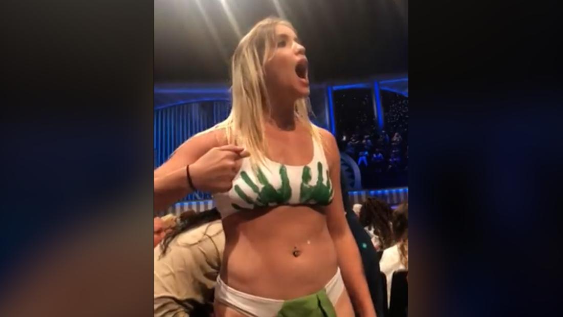 'My body, my f****** choice': Abortion rights activists strip down in megachurch - CNN Video