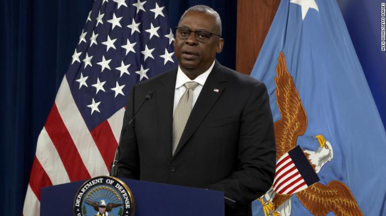 US Secretary of Defense Lloyd Austin at the Pentagon on May 23, 2022.