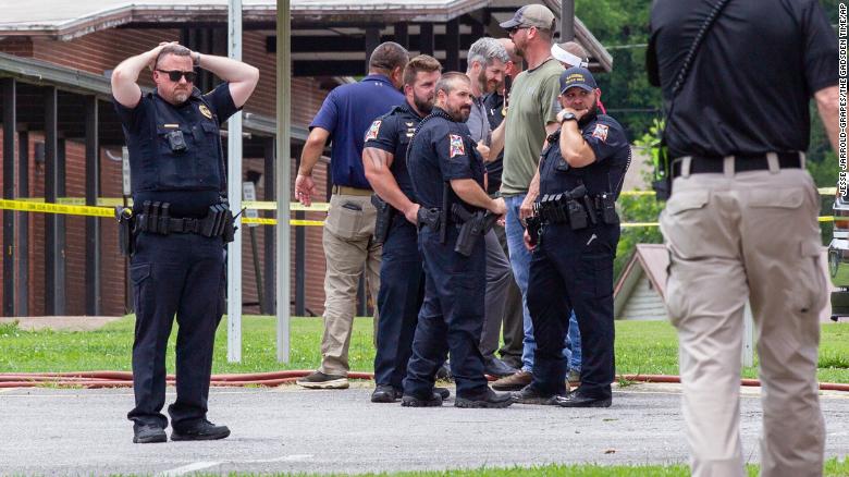 A man allegedly trying to enter an Alabama elementary school is shot and killed by police