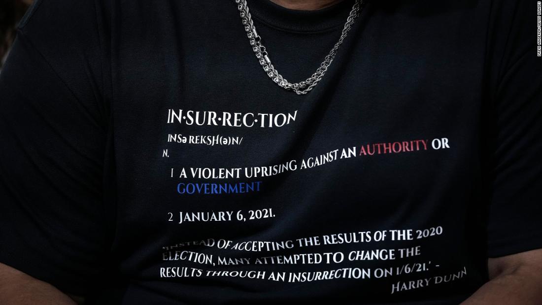 Dunn&#39;s shirt carried the definition of insurrection.