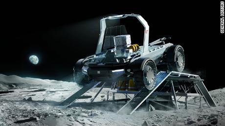The very low gravity of the moon's grainy sand creates challenges for creating a vehicle that can drive on its surface, GM engineers said.