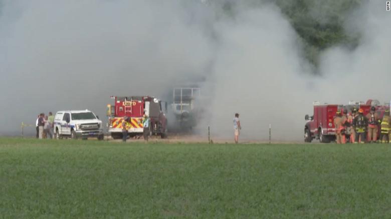 1 man dies, 3 firefighters are injured after fireworks explode during a brush fire