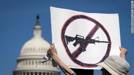 Activists rally against gun violence outside the U.S. Capitol on June 6, 2022 in Washington, DC. Organized by several anti-gun violence groups, the activists were at the Capitol to urge lawmakers to take action on gun safety in the wake of multiple recent mass shootings.