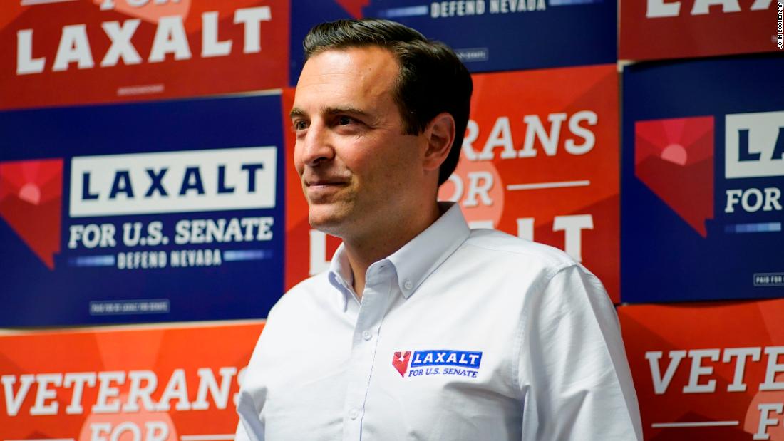 Adam Laxalt, backed by Trump and McConnell, will face incumbent Sen. Catherine Cortez Masto, one of the most vulnerable Democrats in the nation