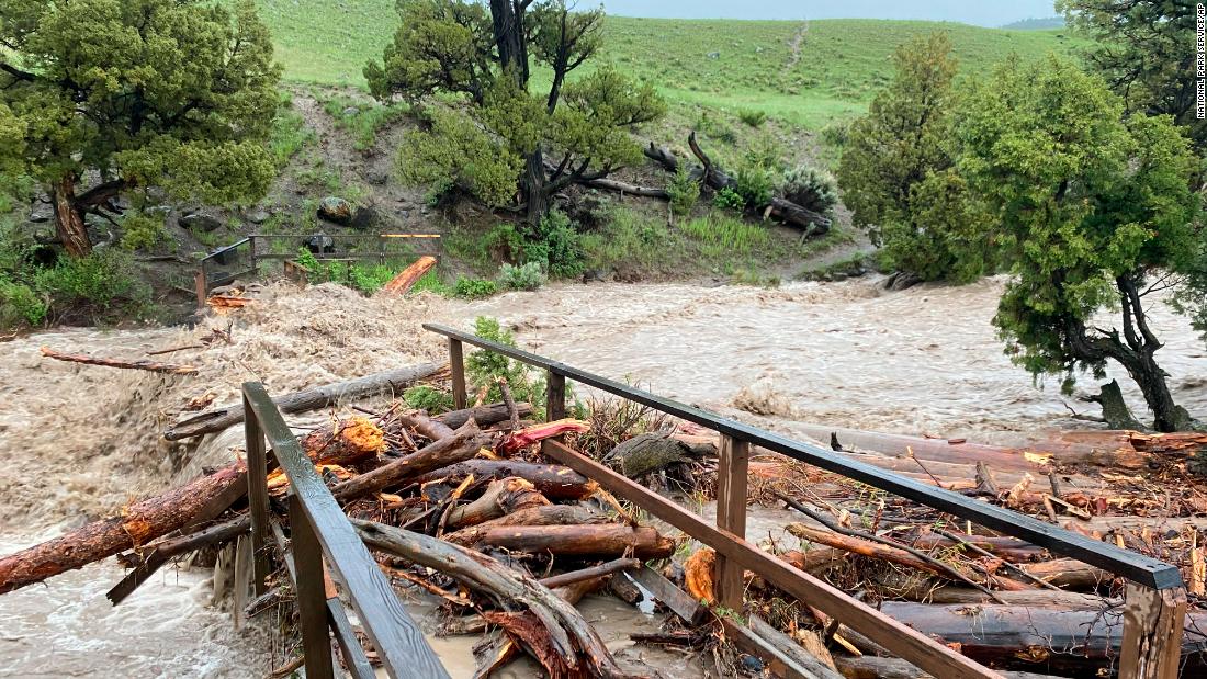 Unprecedented flooding forces Yellowstone National Park to close all entrances and leave locals trapped