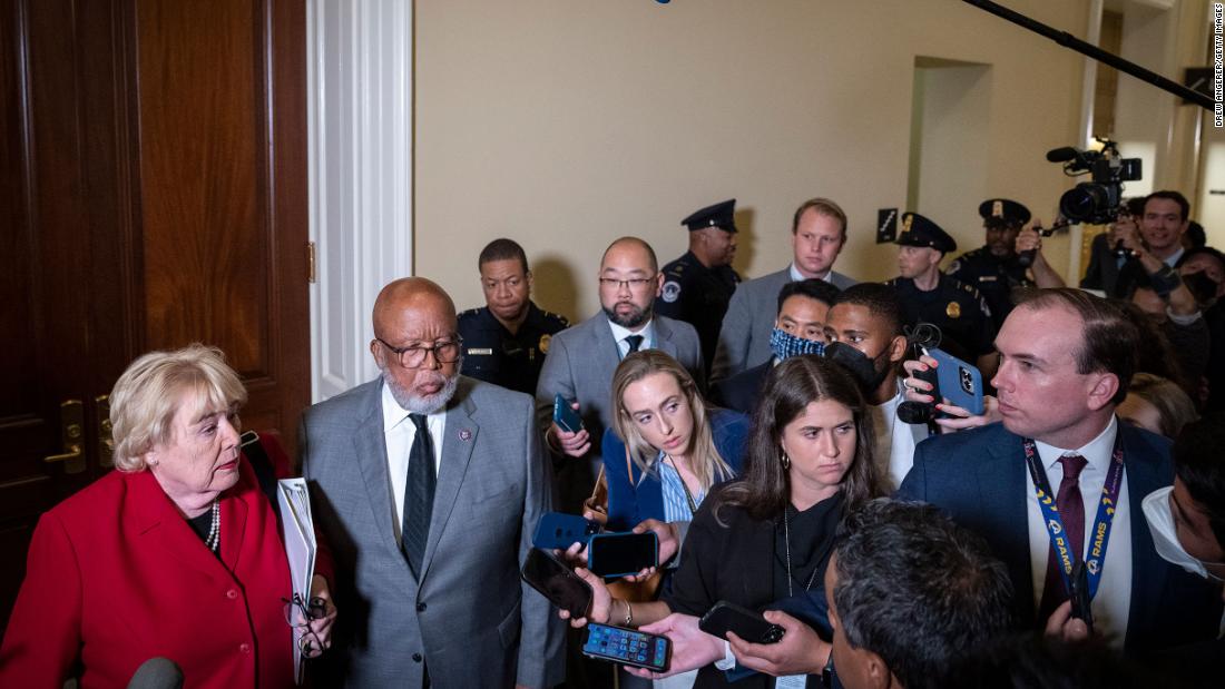Thompson and Lofgren speak to reporters after the committee&#39;s hearing on June 13. They stopped short of saying former President Trump committed crimes, &lt;a href=&quot;https://www.cnn.com/politics/live-news/january-6-hearings-june-13/h_2ea46acbfb2c573b4c2fb72236d37f0d&quot; target=&quot;_blank&quot;&gt;arguing that the Justice Department must make that case.&lt;/a&gt;
