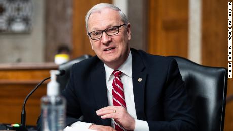 U.S. Senator Kevin Cramer (R-ND) speaking at a Senate Armed Services Committee Hearing.