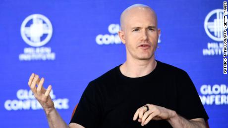 Brian Armstrong, CEO and Co-Founder of Coinbase, spoke during the Milken Institute Global Conference on May 2, 2022 in Beverly Hills, California. 