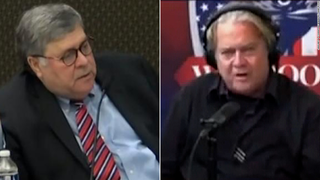 VIDEO: Steve Bannon threatens former Attorney General Bill Barr after Jan. 6 testimony  – CNN Video