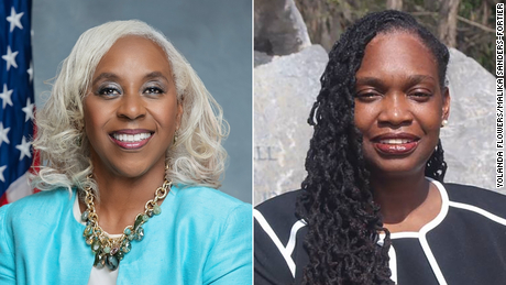 Yolanda Flowers, left, defeated Malika Sanders-Fortier, right, in the Democratic primary in the Alabama gubernatorial race.