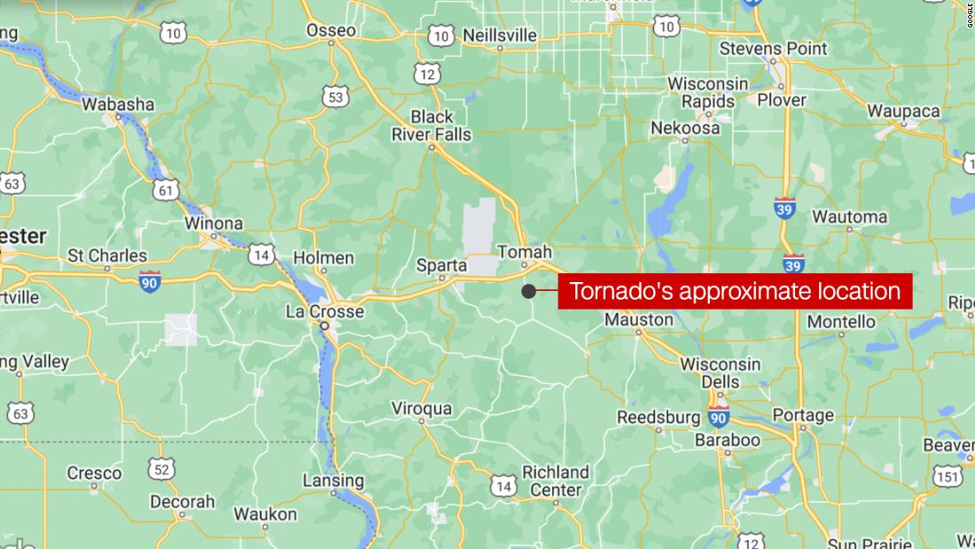 Several homes damaged after a tornado rips through Monroe County, Wisconsin, officials say