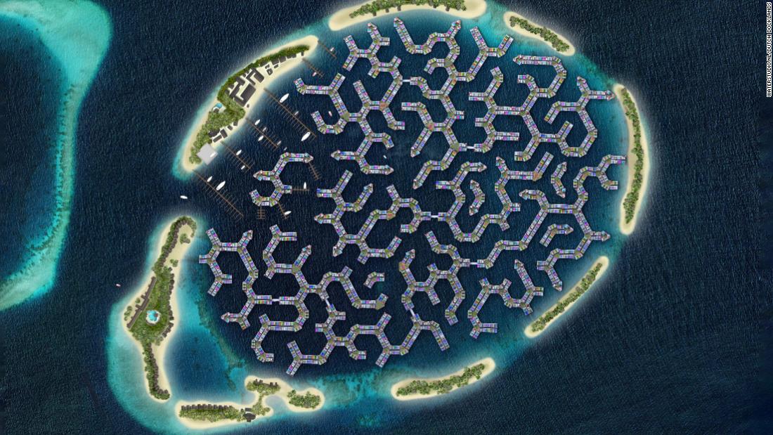 A floating city in the Maldives takes shape