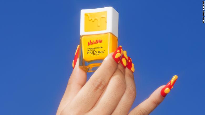 Velveeta releases a cheese-scented nail polish in collaboration with Nails Inc.