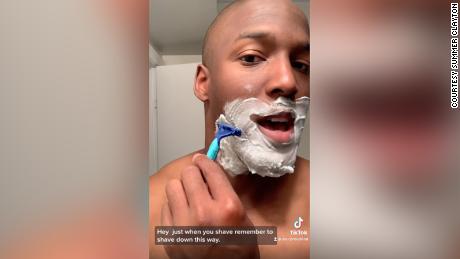 Clayton saw his following explode after he posted a video on how to shave. 