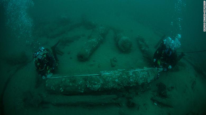 Unopened wine bottles still on board a royal ship 340 years after it sank