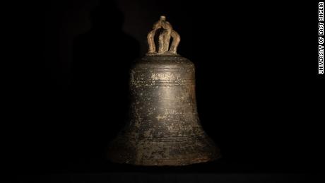 The ship's bell was used to identify the Gloucester, which sank along the Norfolk coast, the site of many shipwrecks in the 17th and 18th centuries.