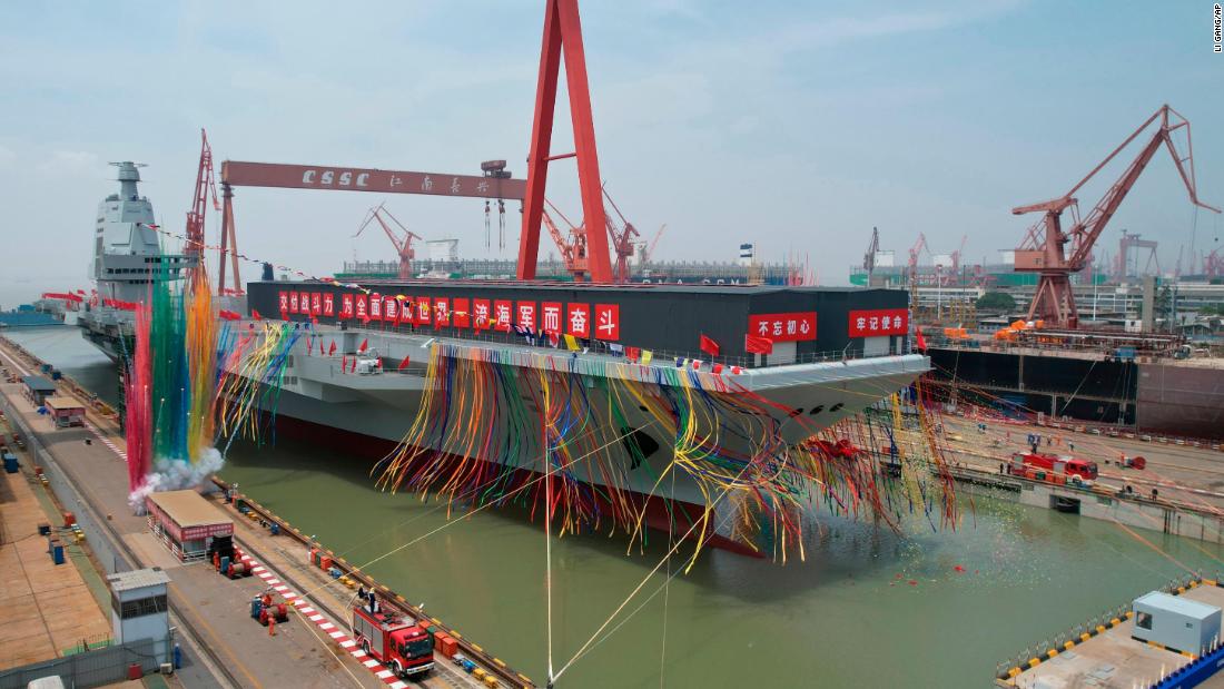 China launches third most advanced aircraft carrier named ‘Fujian’ – CNN