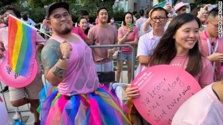 Nizam Razak at this year&#39;s Pink Dot pride parade in Singapore.