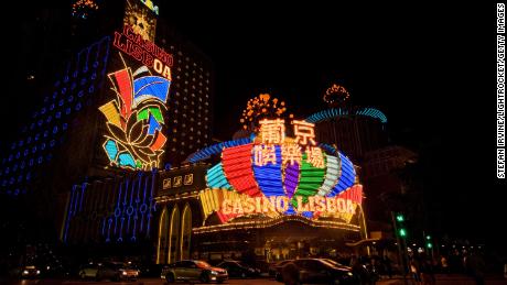 Casino Lisboa in Macao, photographed in 2009. 