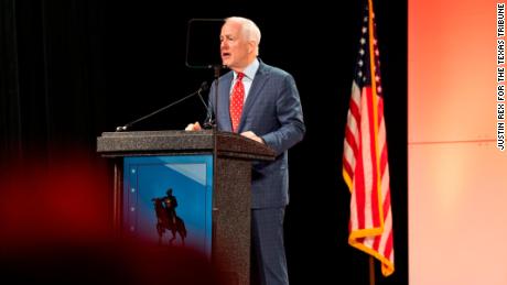 Sen. John Cornyn speaks to delegates during the Republican Party of Texas 2022 Convention in George R. Brown Convention Center Friday, June 17, 2022, in Houston.