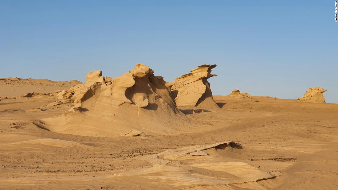 These 150,000 year-old fossil dunes were formed by the wind