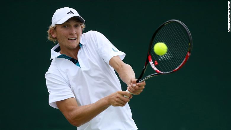 Krueger competed in the boys&#39; singles competition at Wimbledon in 2012.