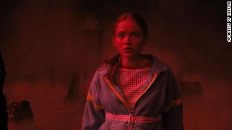 Sadie Sink as Max Mayfield is shown in a scene from &quot;Stranger Things.&quot; 
