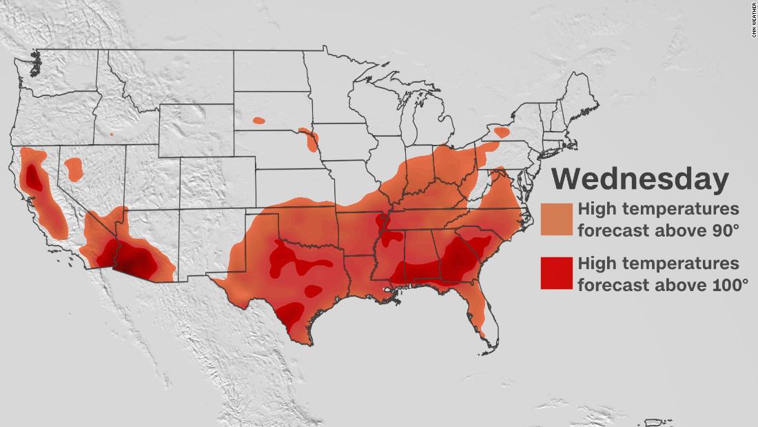 30 million people are under heat alerts as triple-digit heat bakes the Southeast