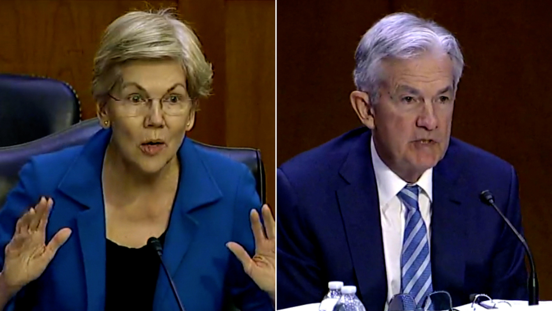 Warren slams Jerome Powell over interest rate comments: 'I'm very worried that the Fed is going to tip this economy into recession' - CNN