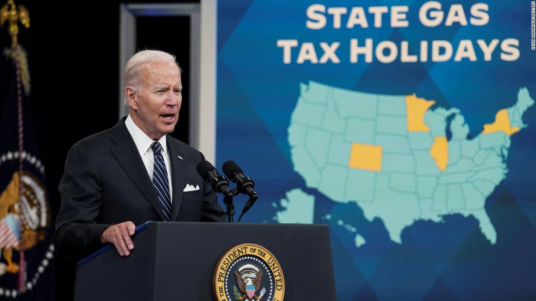 Biden calls for 3-month suspension of gas tax but faces long odds of getting Congress on board – CNN